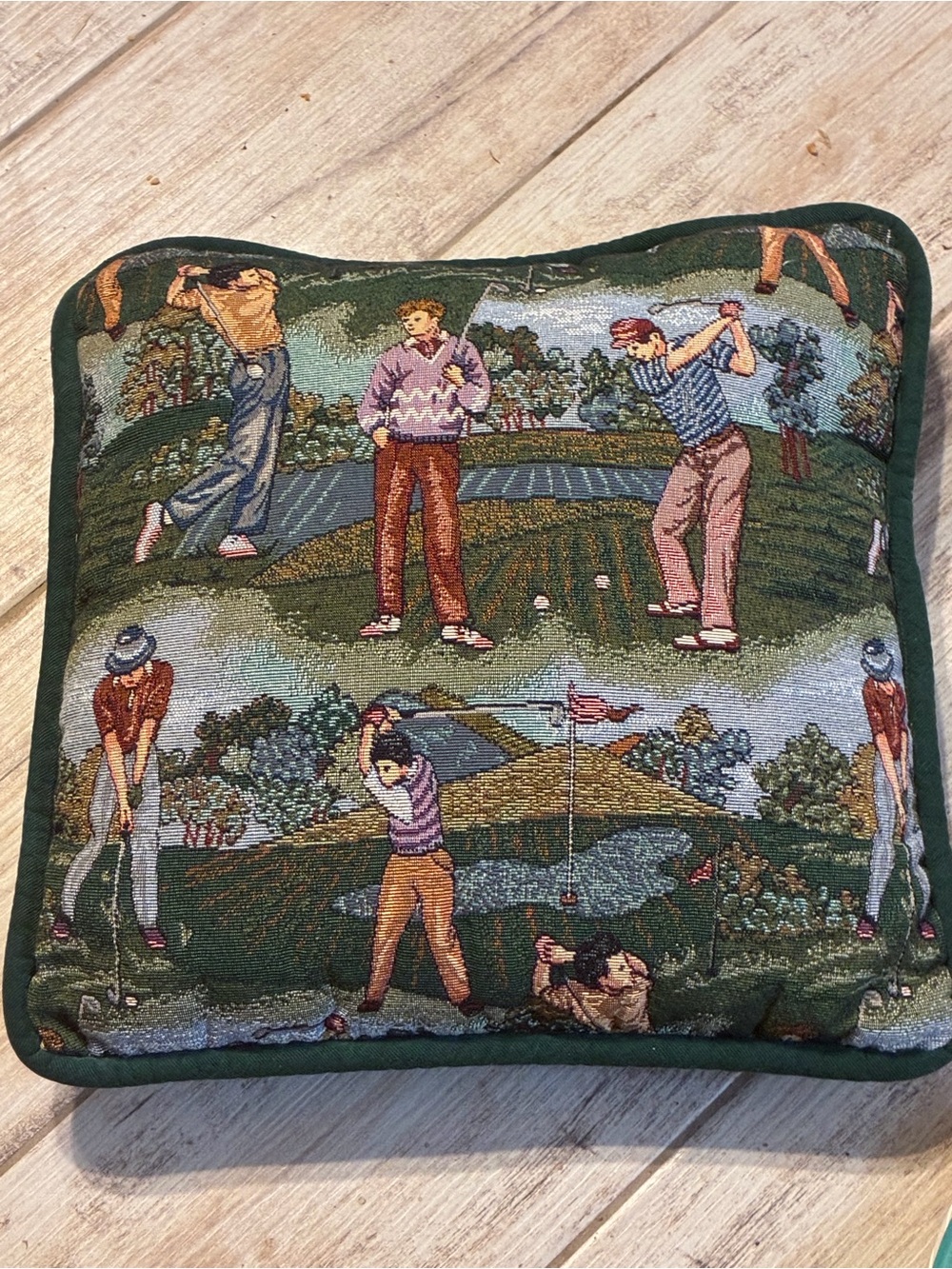 tapestry golf throw pillow by fairway collections 17x17